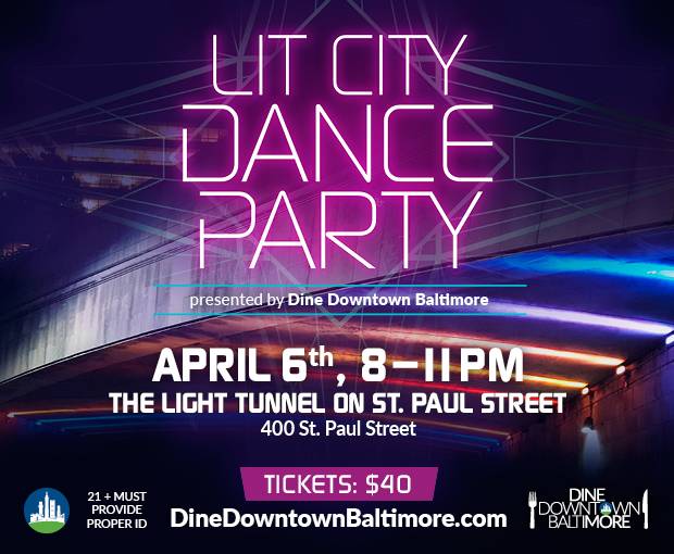 A flyer for the lit city dance party.