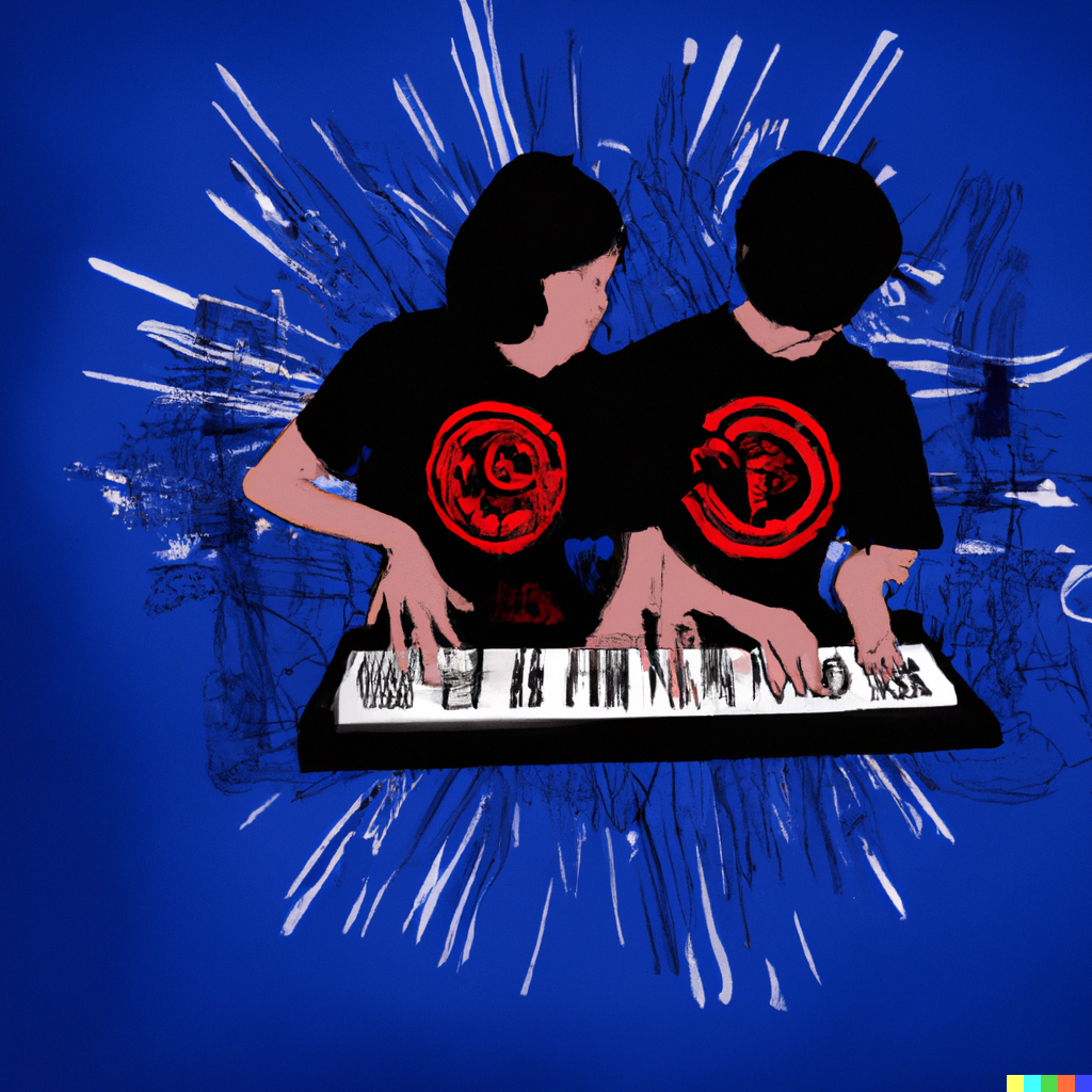 Two people mesmerizing the audience with their Baltimore Beats on a keyboard during the lively November performance.
