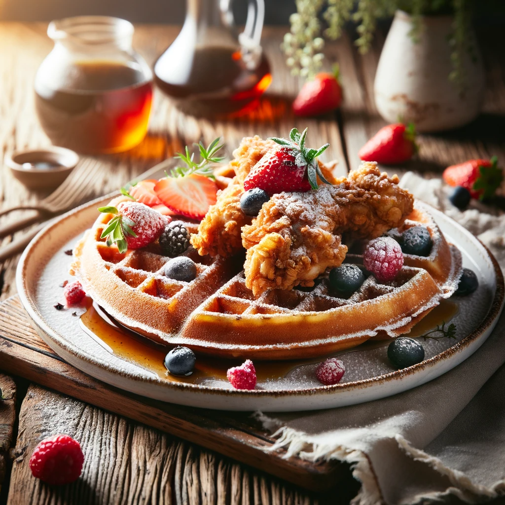 If you want to indulge in the perfect combination of sweet and savory, make sure to visit Miss Shirley's Cafe. Their delectable waffles topped with chicken and berries are a true delight for your