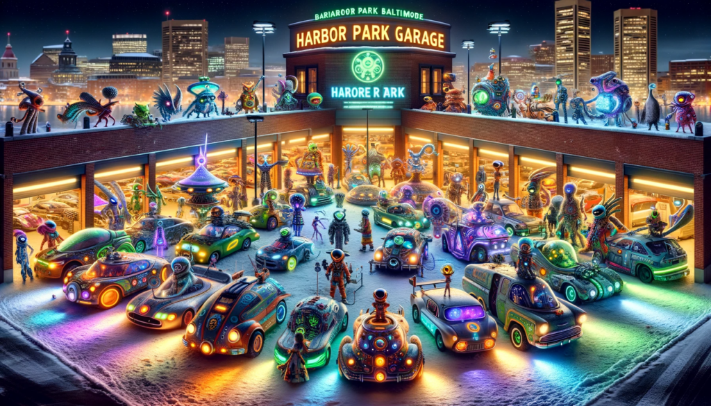 In January 2024, a group of Baltimore Beats cars is seen parked in front of the Inner Harbor cityscape.