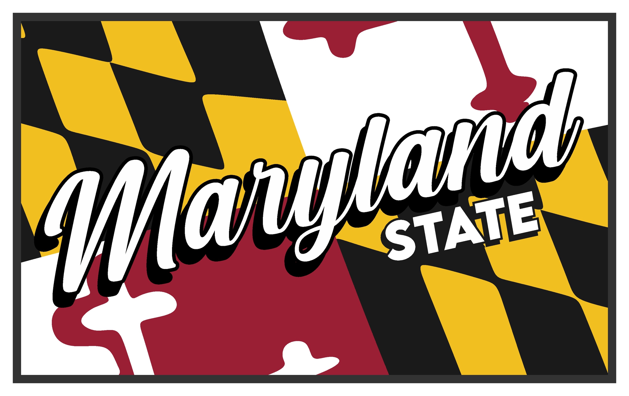 Maryland state logo featured during a festival.