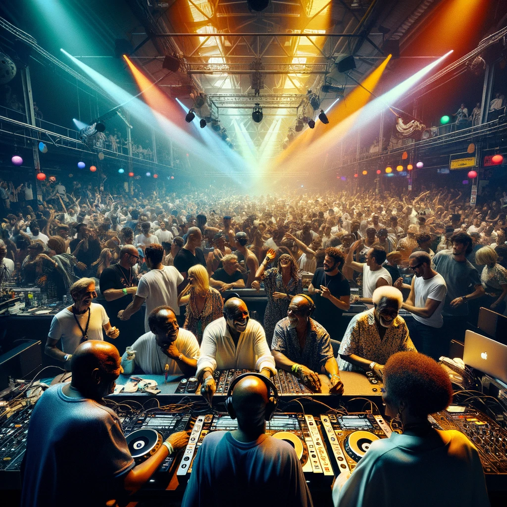 A Baltimore crowd enjoying the beats at a DJ party.