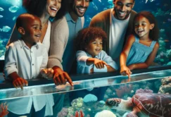 A family at the National Aquarium