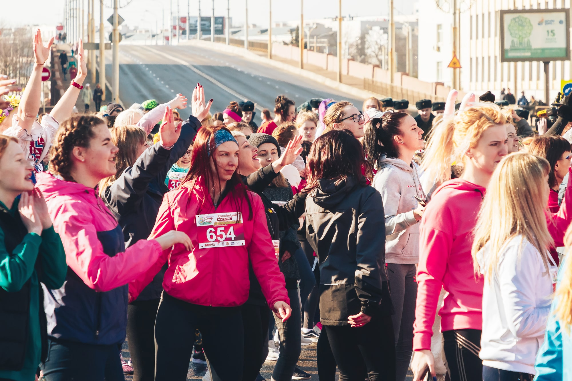 March 8, 2019 Minsk Belarus Race in honor of the Women's Day holiday on March 8